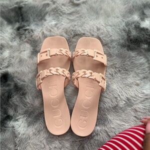 Gucci Women's Beige Braided Sandals